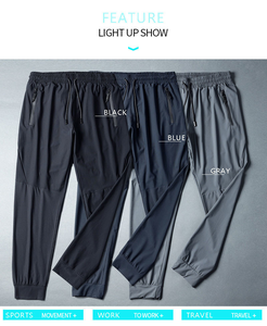 Top quality Factory wear 100% cotton Spandex Drawstring hot selling Waist <b>Slim</b> Fit Sports <b>Jogger</b> Pants for Men - Product Image 3