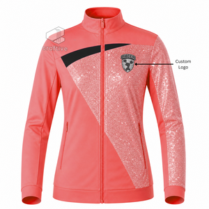 Custom Cheerleading Warm Up Jacket And <b>Pants</b> Set Personalized Glitter Embroidered Shiny Team Apparel <b>Dance</b> Practice Suit - Product Image 6