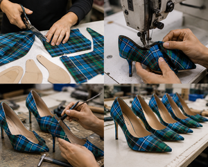 Escarpins à talons hauts élégants pour femmes, motif tartan écossais personnalisé, chaussures de mariage sur mesure, fournisseur en gros - Product Image 5