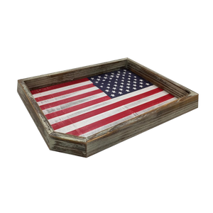 Plateau de service patriotique en MDF laqué écologique pour le Festival Americana, idéal pour les fêtes du Memorial Day et du 4 juillet - Product Image 2