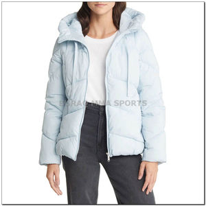 Veste matelassée imperméable personnalisée pour femme, manteau d'hiver rembourré de style designer, en nylon, pour l'extérieur - Product Image 5