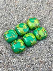 5 cabujones de turquesa Mojave verde, piedras preciosas con forma de cojín, piedra suelta natural para la fabricación de joyas - Product Image 5