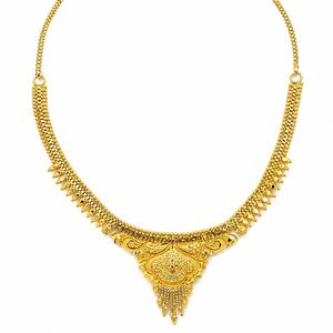 Juego de Joyería de Moda de Latón con Baño de Oro Teñido de 14K, 18K, 24K, Collares Cortos, Diseño Tradicional, Venta al por Mayor - Product Image 4