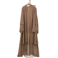Thobe / Thawb Vente en gros Vêtements islamiques pour femmes Robe maxi musulmane perlée Abaya avec foulard