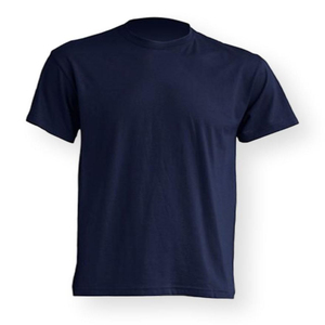 Camisetas al por mayor con cuello redondo para hombre, personalizadas con estampado azul, lona de seda, 100% algodón, talla S, logotipo OEM, alta calidad, patrón 3D - Product Image 2