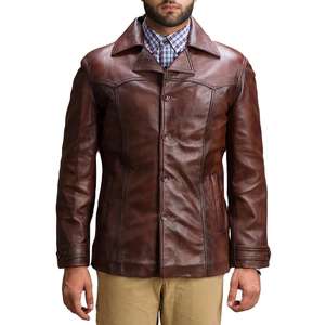 Veste en cuir pur pour homme, nouveau style tendance avec fermeture éclair, vente en gros 2026, personnalisation du logo et du design - Product Image 1