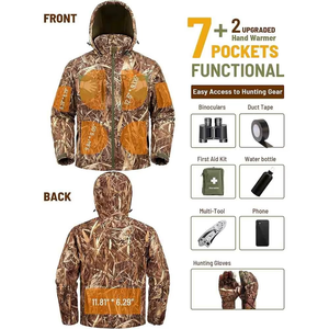 Chaqueta de Caza Casual de Invierno Profesional GRACE SIGN, Estampado de Camuflaje, Tejido Elástico Duradero, Alto Rendimiento, Unisex - Product Image 4