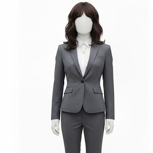 Blazer de Mujer de Último Diseño, Color Sólido, Manga Larga, Botón Único, Blazers de Oficina para Damas, Traje de Mujer, Chaquetas de Negocios para Mujer - Product Image 1