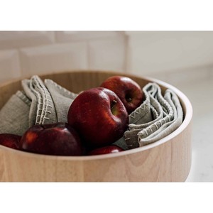 Ensemble de saladiers en bois de caoutchouc faits à la main avec incrustations colorées - Vente en gros - Product Image 3