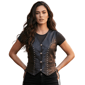 Chaleco de Cuero de Gamuza Premium para Mujer, Estilo Vaquero Occidental, Personalizable, Precio de Fábrica, Venta al Por Mayor - Product Image 2