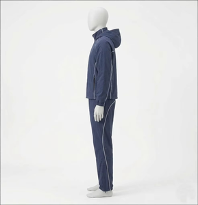 Ensemble de survêtement léger en nylon à capuche, ensemble de sport à fermeture éclair intégrale, survêtement d'entraînement et de jogging, survêtement personnalisé avec logo - Product Image 1