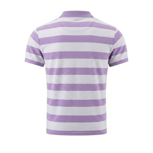 Manufacture Custom Men knitted <b>polo</b> shirts ShortSleeve Breathable QuickDry Golf <b>polo</b> fashion striped lavender <b>white</b> <b>polo</b> shirt - Product Image 1