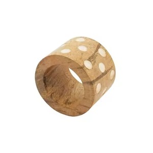 Ensemble d'anneaux de serviette en bois naturel, porte-serviettes rustique pour mariage, table à manger, restaurant, hôtel, banquet, décoration de fête - Product Image 3