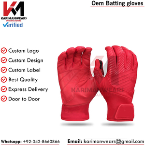 Guantes de Bateo de Béisbol Resistentes a la Abrasión, Palma de Doble Capa, Equipo de Bateo Profesional, Piel de Oveja, Logotipo Personalizado, Venta al Por Mayor - Product Image 3