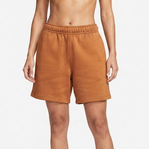 Shorts en molleton personnalisés pour femmes, taille haute, ceinture élastique, décontractés, 100 % coton, coupe ample, pour la gym et l'entraînement - Product Image 5