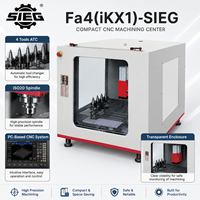 Centre d'usinage CNC SIEG Fa4 IKX1 Mini CNC 4 outils ATC ISO20 1000W pour l'éducation, personnalisation OEM ODM