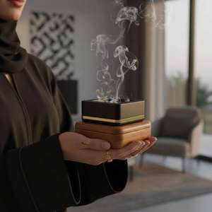 Brûleur d'encens de luxe, article cadeau haut de gamme, diffuseur d'arômes relaxants, brûleur décoratif, accessoire parfumé pour la maison - Product Image 4