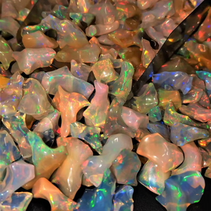 Natural Ethiopian Opal Polished Rough Multi <b>Fire</b> Opal Gemstone Wholesale Lot Jewelry Making <b>Stone</b> Loose Opal - Product Image 1