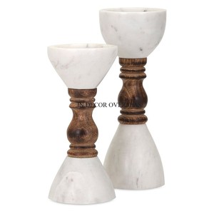 Customized Size And Logo Available Brass Candle Stand With Leaf Design For Home Hotel Living Room <b>Table</b> Decoration Model - Product Image 2