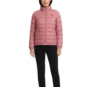 Classic Puffer <b>Jacket</b> <b>Women</b> Lightweight Warm Outerwear With Sections High Collar Secure Front <b>Zipper</b> And Comfortable Winter Fit - Product Image 1