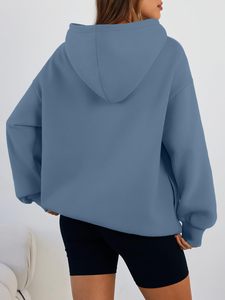 Sudadera con capucha extragrande para mujer con logotipo personalizado, multibolsillos, antiencogimiento, diseños deportivos OEM, sudaderas extragrandes dobles para mujer - Product Image 6
