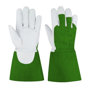 Gants de Soudure Premium Blancs en Cuir de Chèvre et de Vache, Certifiés CE Cat II, pour Soudage à l'Arc MIG/TIG, avec Caractéristiques Spéciales pour Four - Product Image 4