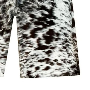 Luxury Custom Oversized Hair on Cow Print hair on High Waisted Cowhide Baggy Summer Bermuda Man <b>Trousers</b> <b>Leather</b> Short <b>Men</b> - Product Image 4