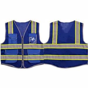 Gilets de sécurité réfléchissants modernes à haute visibilité, 8 poches, fermeture éclair sur le devant, vêtements de travail unisexes, en vente à bas prix - Product Image 6