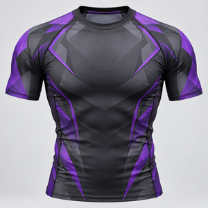 Camisetas de Compresión de Manga Larga con Estampado por Transferencia de Calor Personalizadas para Hombre, Marca Privada OEM, Ropa Deportiva MMA BJJ, Spandex/POL - Product Image 2
