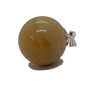 Colgante de Bola de Aventurina Amarilla Cristalizada Grabada, Colgante de Cristal de Moda de Gujarat - Para el Día de la Madre y Negocios - Product Image 1