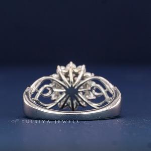 Anillo de Diamante Cultivado en Laboratorio con Corte Redondo de Oro de 14K para Mujer, Joyería Fina Ecológica, Elegante Anillo de Compromiso y Boda - Product Image 5