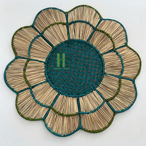 Hot Trend Eco-friendly Natural Bohemian Seagrass Charger Plate <b>Wall</b> Decoration Flower Placemat Home <b>Table</b> Mats 35cm Diameter - Product Image 1