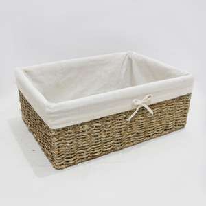 Seagrass Storage Basket Set with Liner Woven Organizer - Product Image 3