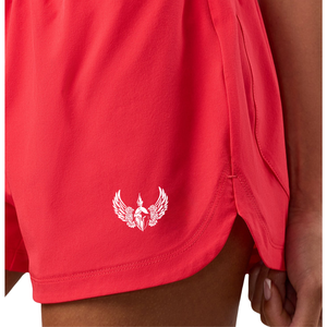 Coral Red Women's High Casual Running Shorts Lightweight Gym Workout Quick Dry Breathable Anti-Wrinkle Activewear Shorts <b>Skirts</b> - Product Image 5