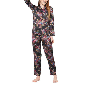 Ensemble de pyjama pour femmes, vêtements de nuit, printemps-été, logo personnalisable sur le devant, haute qualité - Product Image 1