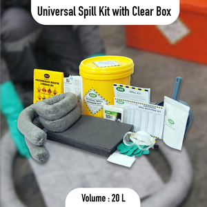 ชุดอุปกรณ์ดูดซับสารเคมีอเนกประสงค์ขนาด 20 ลิตร พร้อมถังสำหรับดูดซับน้ำมันและสารเคมีรั่วไหล สำหรับควบคุมการรั่วไหลของของเหลวในอุตสาหกรรมและคลังสินค้า เพื่อความปลอดภัย - Product Image 2