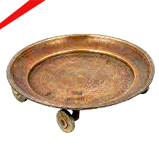 Plateau de service décoratif vintage pour aliments et en-cas, plateau en métal argenté de qualité supérieure, idéal pour les mariages et les fêtes. - Product Image 3