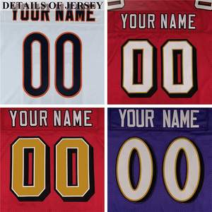 Camiseta de fútbol de talla grande transpirable cosida personalizada para hombre con nombre de equipo personalizado y diseño de manga corta con número - Product Image 6