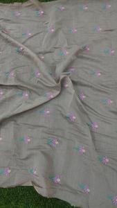 Tissu non tissé Chanderi en coton et soie de poids moyen, orné de perles florales et d'une magnifique broderie, respirant, pour garçons et filles, idéal pour les mariages - Product Image 6