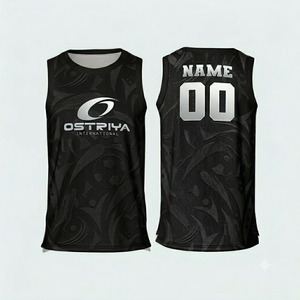 Custom Breathable Basketball Jersey with Front Logo 3D Embroidery Classic Retro Mesh Design Plus Size 100% <b>Polyester</b> <b>Shirts</b> - Product Image 6