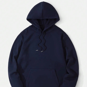 men hoodie oversized drop shoulder heavy <b>weight</b> cotton fleece distressed print embroidery pullover streetwear hoodie wear - Product Image 1