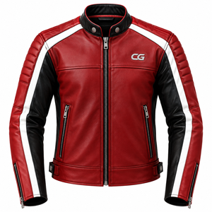 Men's Custom Branded Cafe <b>Racer</b> Style Genuine Leather Motorcycle <b>Jacket</b> Deep Green Breathable Eco-Friendly Winter OEM ODM - Product Image 2