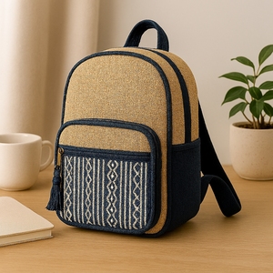 Customaization Brand Eco Friendly Handmade Cotton Fashion <b>Backpack</b> for Daily Use <b>Travel</b> School Minimalist Lifestyle Bag - Product Image 3
