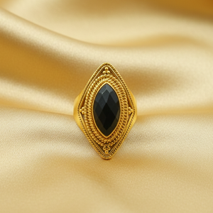 <b>Top</b> Quality Black Onyx Ring 925 Sterling Silver <b>Rose</b> Gold Yellow Gold Plated Vintage Statement Handmade Designer Jewellers Mens - Product Image 4