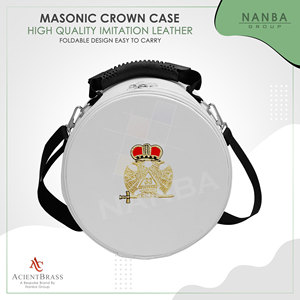 NANBA GROUP Étui de transport souple et léger en cuir pour casquette de Rite Écossais Maçonnique 33ème Degré, avec fermeture éclair, 10x22cm - Product Image 6