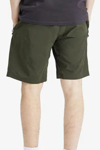 Shorts Bermuda pour homme, couleur olive unie, taille mi-haute, séchage rapide, avec fermeture éclair et poches, style décontracté - Product Image 3