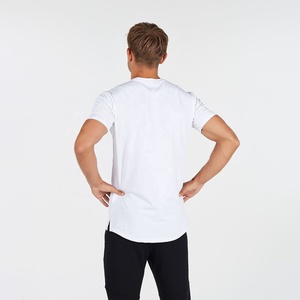 Camiseta de Verano para Hombre, Blanca, 100% Algodón, Corte Ajustado, Cuello Redondo, Manga Corta, Informal, Transpirable, Tejido Jersey, Color Sólido, Básica - Product Image 2