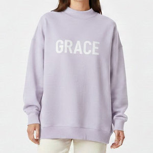 Sweat-shirt en molleton à col montant pour femme, confortable, coupe oversize, manches longues, style décontracté automne, coupe ample, mode urbaine moderne - Product Image 1