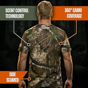 T-shirt de chasse respirant style moderne pour l'hiver, en nylon et polyester, coupe confortable, haute qualité, tendance du moment - Product Image 3
