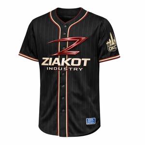 Maillot de baseball authentique, best-seller, tenue d'équipe personnalisée, maillot de baseball noir à rayures cramoisies personnalisé - Product Image 1